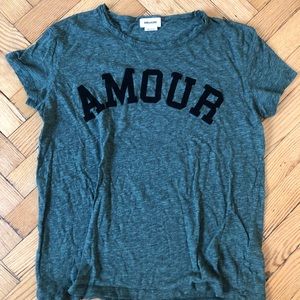 Zadig & Voltaire amour t shirt . Never used . Color green . Size medium